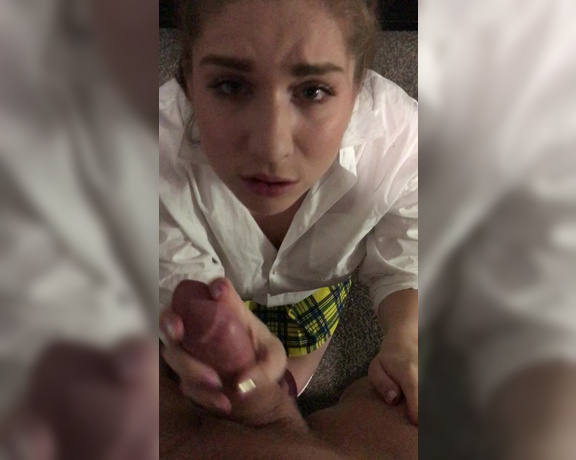 Alex Chance aka Alexchancexxx OnlyFans - I’m a naughty school girl and all I want is to suck your cock #POVBJ