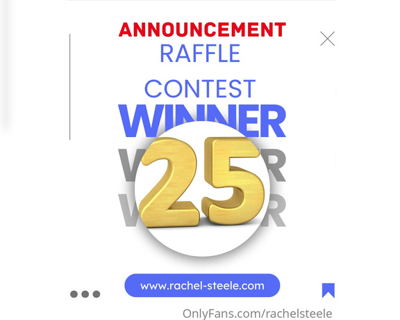 Rachel Steele aka Rachelsteele OnlyFans - Thank you to everyone who participated in the RAFFLE CONTEST!! Turn on the volume to listen to