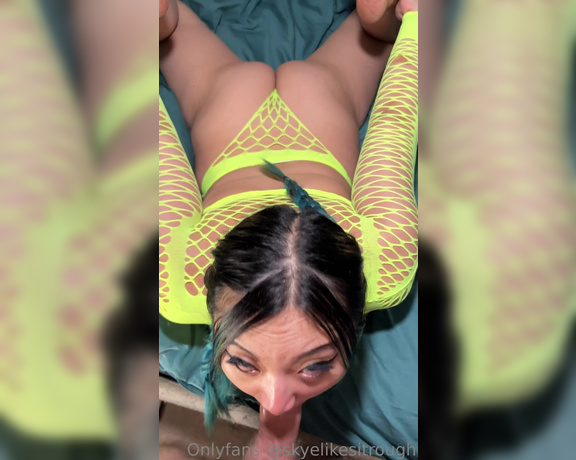 Skye Lynn aka Skyelikesitrough OnlyFans - He told me to hold on to my feet for dear life P How did