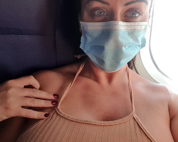 Kimberley Jenner aka K1mberley_j OnlyFans - Tits out on the plane I forgot I had this!