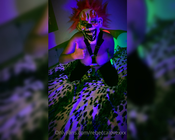 Rebecca Love aka Rebeccalovexxx OnlyFans - Creepy Clown with the Pink Strap On Video