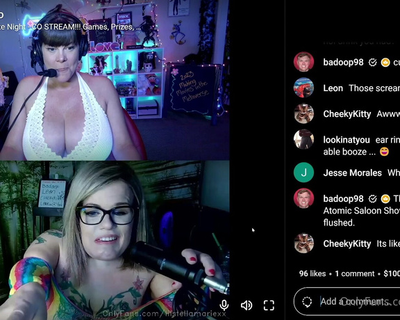 Rebecca Love aka Rebeccalovexxx OnlyFans - Costreaming with @lilstellamariexx Trying to MAD LIB some dirty talk but I failed miserably