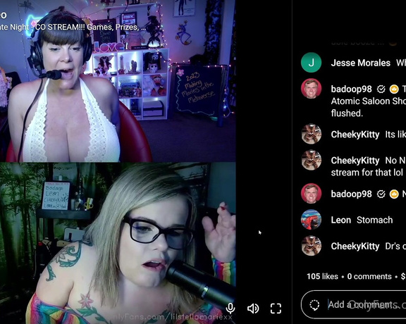 Rebecca Love aka Rebeccalovexxx OnlyFans - Costreaming with @lilstellamariexx Trying to MAD LIB some dirty talk but I failed miserably