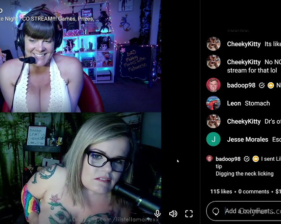 Rebecca Love aka Rebeccalovexxx OnlyFans - Costreaming with @lilstellamariexx Trying to MAD LIB some dirty talk but I failed miserably
