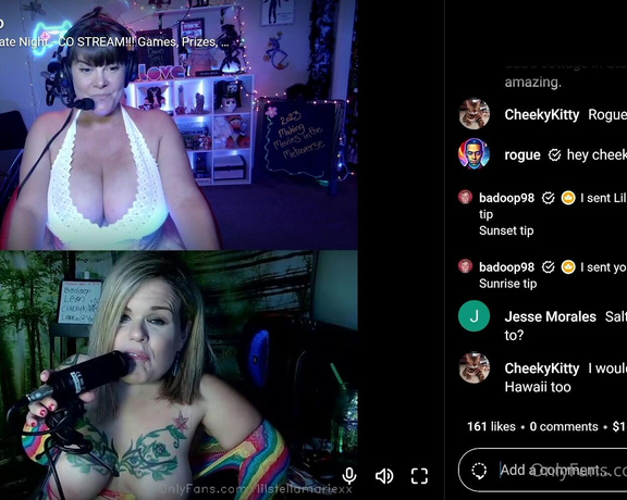 Rebecca Love aka Rebeccalovexxx OnlyFans - Costreaming with @lilstellamariexx Fun Topics about Sunsets