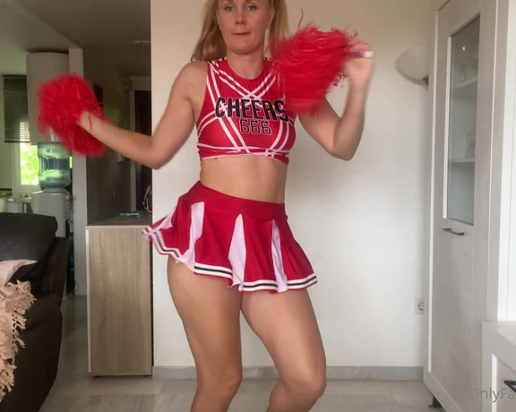 IviRoses aka Iviroses OnlyFans - Sexy Cheerleader dance & striptease with authentic pompoms and pigtails! Second part is sexy boob