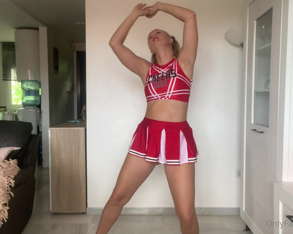 IviRoses aka Iviroses OnlyFans - Sexy Cheerleader dance & striptease with authentic pompoms and pigtails! Second part is sexy boob