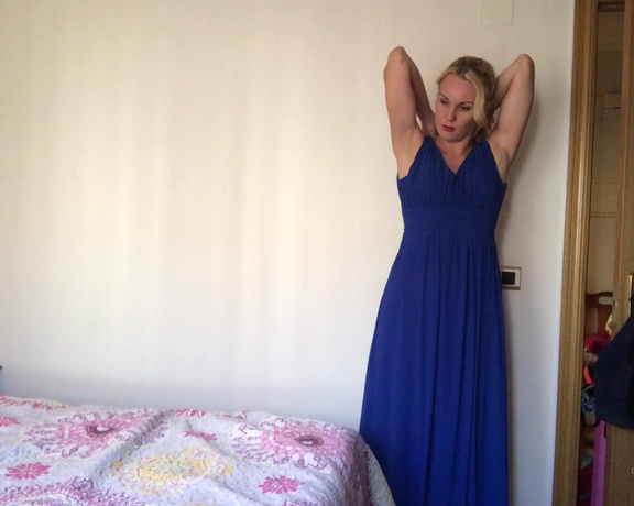 IviRoses aka Iviroses OnlyFans - Full video Long fancy dress cum! I try on 3 dresses and cum in a long blue one I start stripping