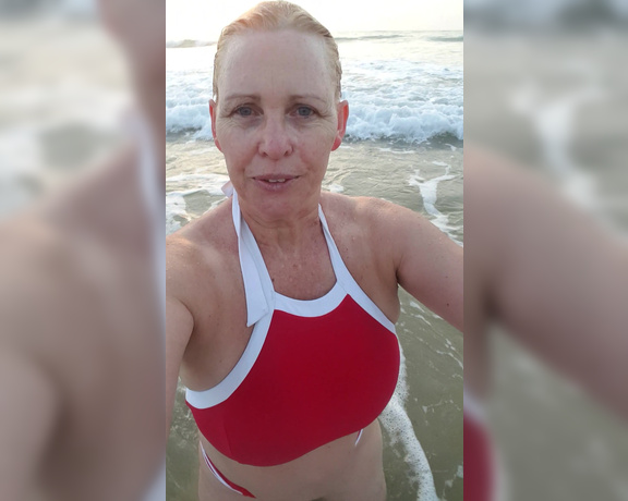 Monte Rae aka Sexymatureaussielady OnlyFans - Have you ever had the thrill of seeing a woman swim naked on a public beach Lookout for the next pos