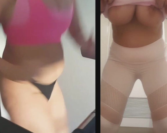 Monte Rae aka Sexymatureaussielady OnlyFans - This is why I have to wear at least 2 sports Bras when I go jogging on the treadmill These Titties