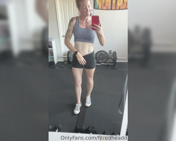 Fitredheadd aka Fitredheadd OnlyFans - I like to think this is what people imagine when they see me working out I have a home gym but stil