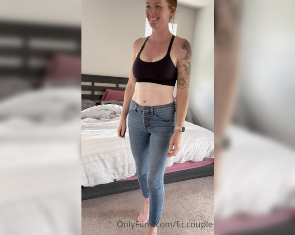 Fitredheadd aka Fitredheadd OnlyFans - These jeans are a little hard to get off of me The struggle is real)