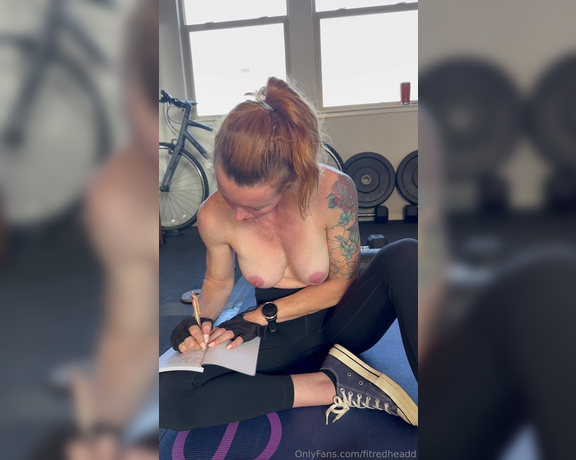 Fitredheadd aka Fitredheadd OnlyFans - How I plan my workouts each morning I write out what I’m going to do then execute And of course 4