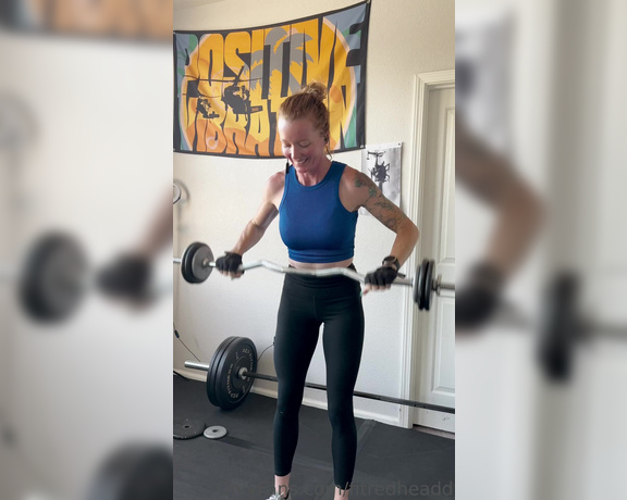 Fitredheadd aka Fitredheadd OnlyFans - Getting my workout in and then of course showing off to you