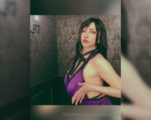 Anri Okita aka Anriokita_real OnlyFans - Tifa in blue dress Series ppl was waiting for this!!! free also sale pics and videos will be upload