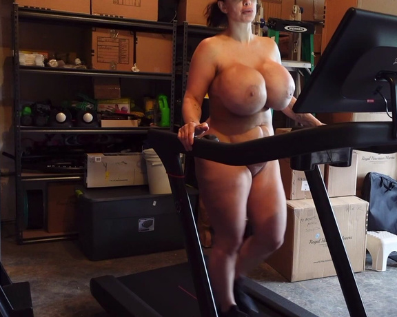 Brittany Elizabeth Welsh aka Thebrittanyxoxo OnlyFans - My nude workout on my Peloton Tread