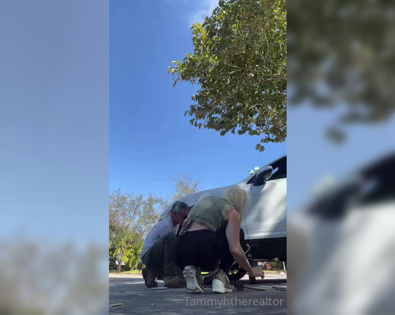 Tammyhtherealtor aka Tammylh OnlyFans - Had to change a tire! Glad someone came to help!