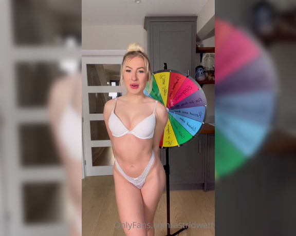Astrid Wett aka astridwett OnlyFans - NAUGHTY SPIN THE WHEEL CHALLANGE Make sure your subscription is set to renew to receive the naug