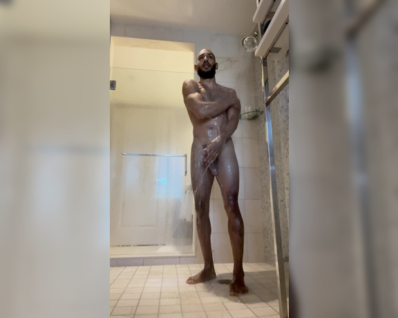 Triplexkale aka triplexkale OnlyFans - Showering before sex”  My dick was rock hard!!! Shooting content for you all weekend long!