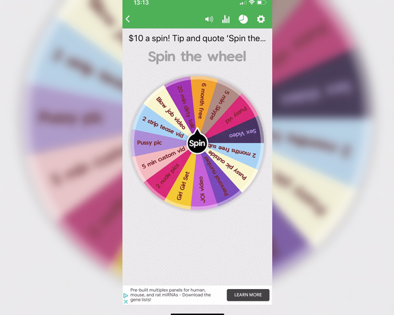 Daniella69 aka daniella69 OnlyFans - Spin the Wheel is back on today with added prizes! Watch and listen  Tip $10 for a spin Good