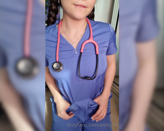 Emily Hill aka emilyhill OnlyFans - Sexy 10 min Fuck machine video in my scrubs  buttplug surprise ) Remember to like and comment