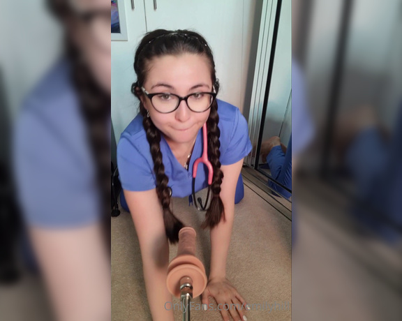 Emily Hill aka emilyhill OnlyFans - Sexy 10 min Fuck machine video in my scrubs  buttplug surprise ) Remember to like and comment