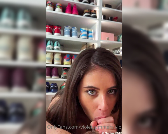 Violet Brandani aka violetbrandanivip OnlyFans - BG SUCKING COCK IN FRONT OF MY SNEAKERS COLLECTION ID#264 I reeeally wanted to suck his cock @a