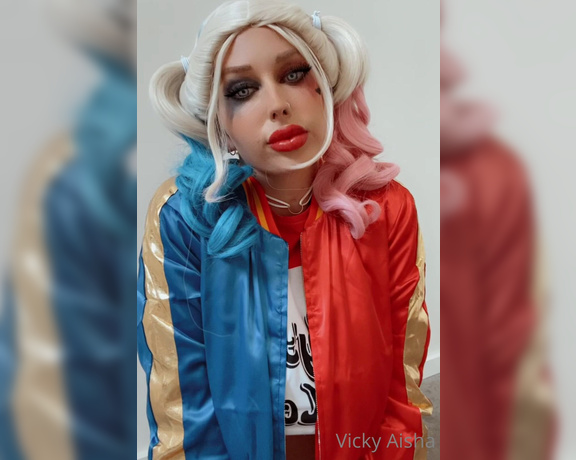 Vicky Aisha aka vickyaisha OnlyFans - Of course I had to shoot a Harley Quinn striptease and twerk video the full video is over 8min lon