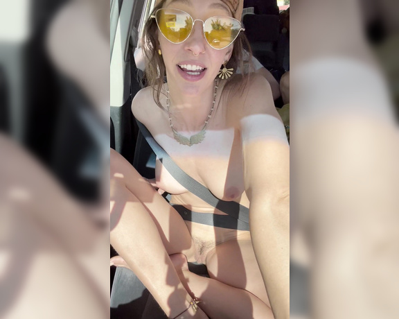 Steph in Space aka stephinspace OnlyFans - Nakey Roadtrippp Part 2 video edition IMO long car rides are always better spent naked with the