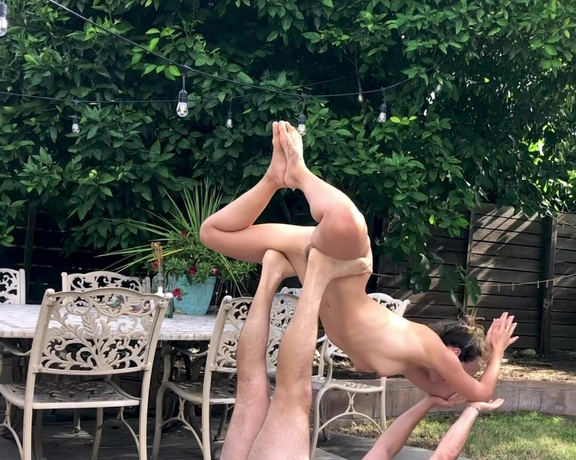 Steph in Space aka stephinspace OnlyFans - Flyin high n feelin freew @naturallynaked Acro yoga, being a partner dynamic, takes a deep level