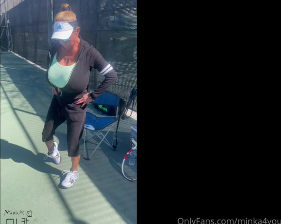 Minka4you aka minka4you OnlyFans - Stretching out before tennis