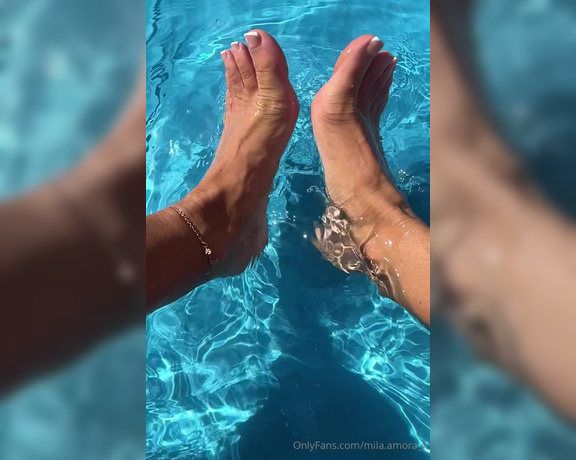 Mila_amora aka amora_x OnlyFans - Are my wet, perfect, wrinkly soles triggering you Making your cock twitch, making you weak