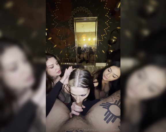 Sadgirlharem aka sadgirlharem OnlyFans - Be honest, would u really let these 3 girls suck ur cock until u nut