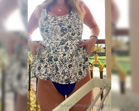 Princess Mollie aka princessmollie OnlyFans - Getting undressed on the balcony