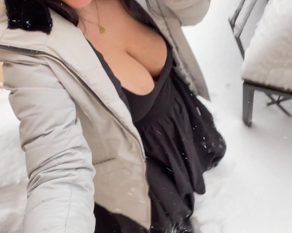 Mila_ aka mila_ OnlyFans - So I am stuck in a blizzard but its a bittersweet moment because while I might