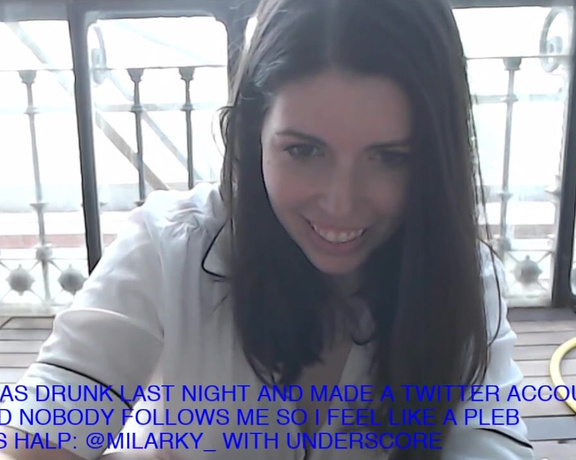 Mila_ aka mila_ OnlyFans - One of my first balcony shows and the first time I wrote on the screen! Its