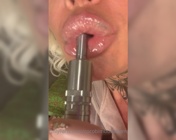 Coco Bimbodoll Amsterdam aka cocobimbodollamsterdam OnlyFans - New Lips upgrade so blue and after request a Smoking Video tonight