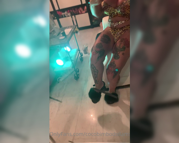 Coco Bimbodoll Amsterdam aka cocobimbodollamsterdam OnlyFans - Leopard look and after request heels and furry flip flop video