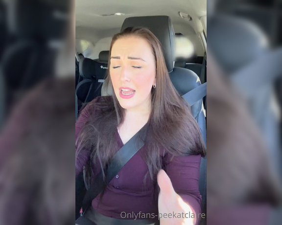 PeekatClaire aka peekatclaire OnlyFans - Car Chat Speed update that’s super vague about new tattoo, girls trip and fun new content