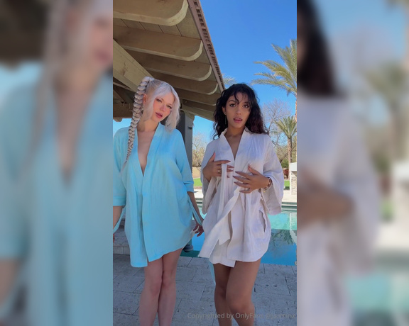 Jasminx aka jasminx OnlyFans - Guess what me and @yungsuccubus had so much fun by the pool…got soaking wet