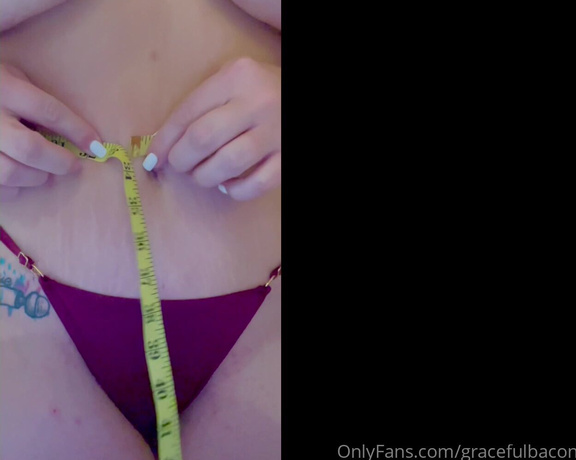MJ Grace aka gracefulbacon OnlyFans - Before you watch the video COMMENT your guess on my hipass measurement! Then enjoy