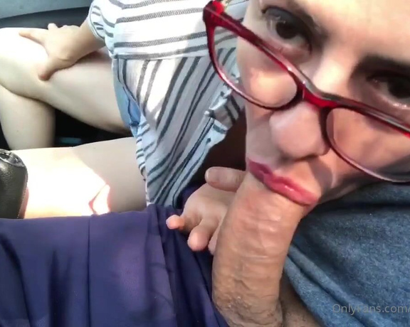 Claudia Valenzuela aka cvalenzuelaxxx OnlyFans - BJ in car with HUGE load BJ Swallow sucking daddys cock until he exploded