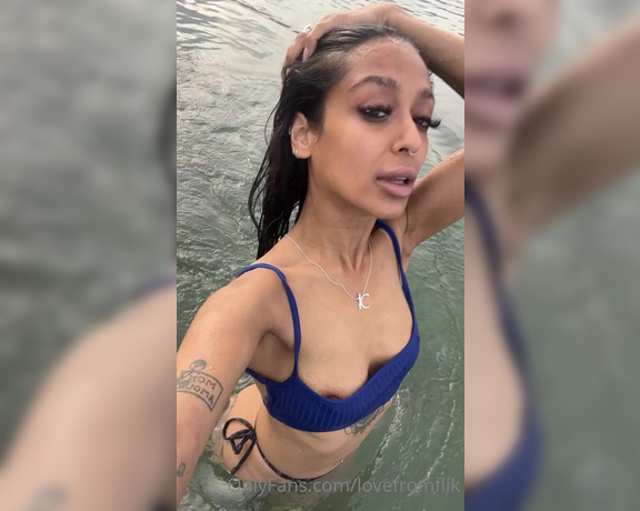 Flik Renée aka lovefromflik OnlyFans - Quick dip and nip slips in Italy