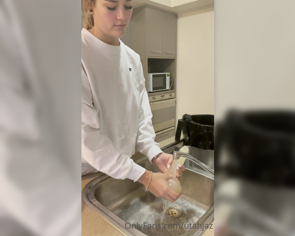 UtahJaz aka utahjaz OnlyFans - Cleaning my dildo thinking about your cock daddy wish this was you