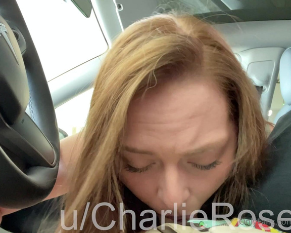 Charlie Rose aka callsigncharlie OnlyFans - I couldn’t wait any longer… I had to suck my man’s cock in the parking garage