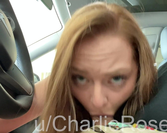Charlie Rose aka callsigncharlie OnlyFans - I couldn’t wait any longer… I had to suck my man’s cock in the parking garage