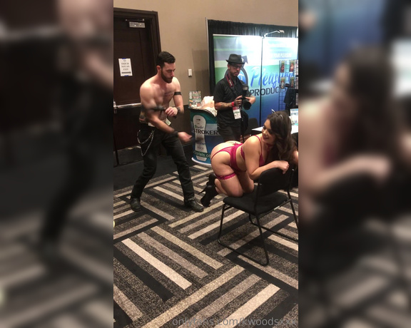 Kimber Woods aka kwoodsxxx OnlyFans - Getting flogged at AVN