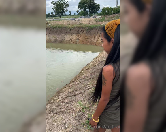 Ae Asia aka aeasia OnlyFans - Feeding fish at my farm