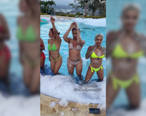 Steffy Moreno aka steffymoreno OnlyFans - Pool party and pretty girls in bikini is my favorite plan I finished very wet