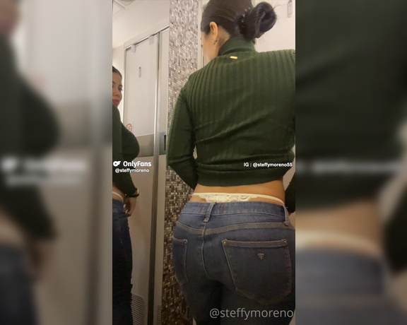 Steffy Moreno aka steffymoreno OnlyFans - This 7 hour flight was more pleasant with this masturbation in the planes bathroom and with